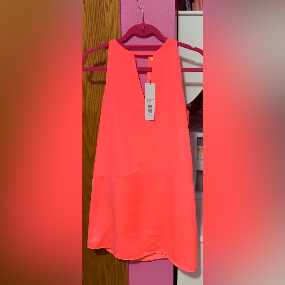 NWT. Parker Mini Dress. Coral Color. Retails $242! Size XS. Double lined.